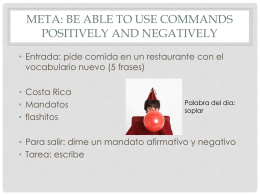 Meta: be able to use commands positively and negatively