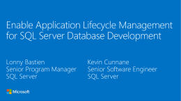 Enable Application Lifecycle Management for SQL Server