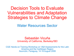 Decision Tools to Evaluate Strategies for Adaptation to