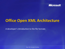 Office Open XML Packaging