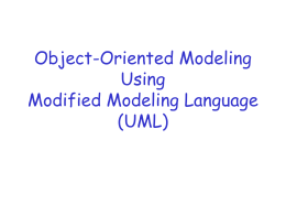 Object-Oriented Modeling Using Modified Modeling …