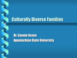 Culturally Diverse Families - Appalachian State University