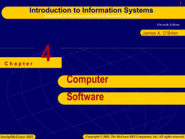 Chapter 4: Computer Software