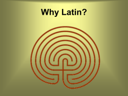 Why would anyone want to take Latin?