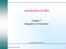 Introduction to MIS - Pennsylvania State University