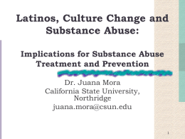 Cultural Considerations in Substance Abuse Treatment …