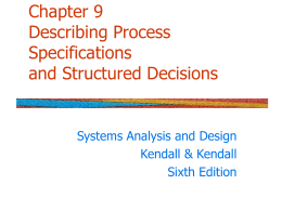 Chapter 11 Describing Process Specifications and