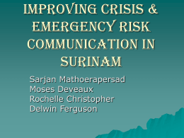 Improving Crisis & Emergency Risk Communication in …