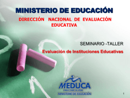 Diapositiva 1 - Ministerio de Educacion