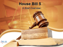 House Bill 5 - ESC-20