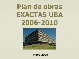 Plan de obras EXACTAS-UBA 2006-2010