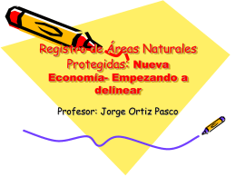 Registro de Areas Naturales Protegidas