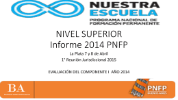 Informe 2014 PNFP