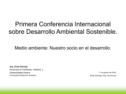 Primera conferencia Internacional sobre Desarrollo