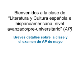 Bienvenidos a la clase AP Spanish Literature and culture