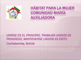 Diapositiva 1 - Unitas - Bolivia. Bienvenido (a)