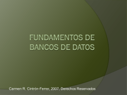 Fundamentos de Bancos de datos