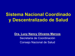 Sistema Nacional Coordinado y Descentralizado de Salud