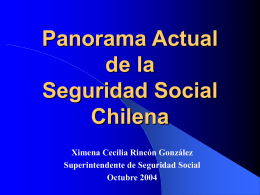 El Sistema de Seguridad Social Chileno