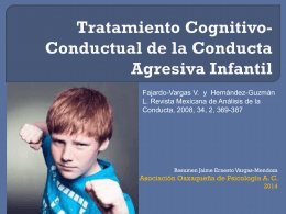 Tratamiento Cognitivo-Conductual de la Conducta …