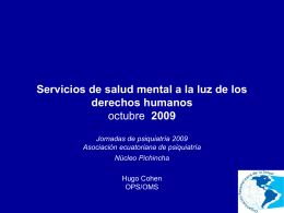 Servicios de Salud Mental y derechos humanos