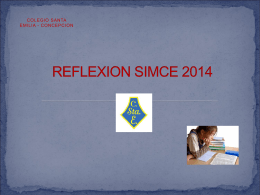 REFLEXION SIMCE 2014 - COLEGIO SANTA EMILIA