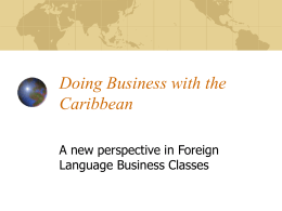 Doing Business with the Caribbean - UCF