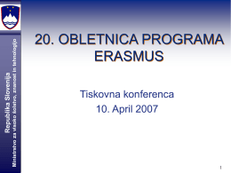 20. OBLETNICA PROGRAMA ERASMUS