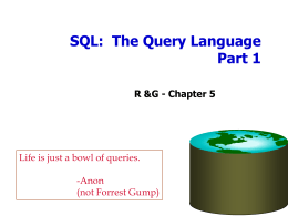 SQL Queries - EECS Instructional Support Group Home Page