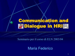 THE CHALLENGES OF HRI - Dipartimento di Informatica