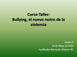 Curso-Taller: Bullying, el nuevo rostro de la violencia