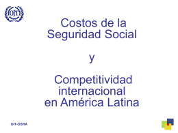 Competitividad y Financiamiento de la Seguridad Social