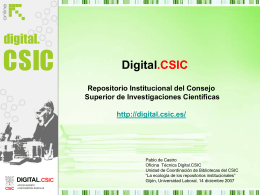 Digital.CSIC: el Repositorio Institucional del Consejo