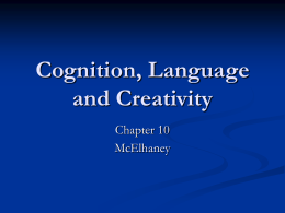 Cognition and Language - Point Loma High School