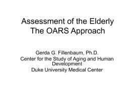 Assessment of the Elderly