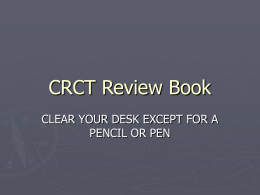 CRCT Review Book