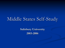 Middle States Self Study
