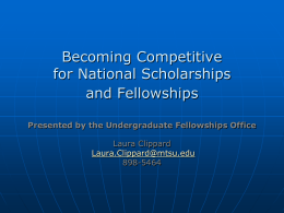 Becoming Competitive for National Scholarships and …