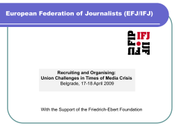 European Federation of Journalists (EFJ/IFJ)