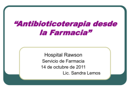 Antibioticoterapia desde farmacia
