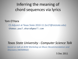 Inferring the meaning of chord sequences via lyrics