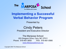 Overview of Verbal Behavior