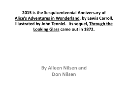 Alice’s Adventures in Wonderland by Lewis Carroll …