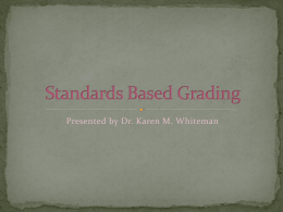 Standards Based Grading - Roman Catholic Diocese of …