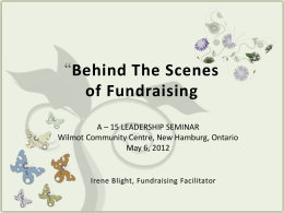 Behind The Scenes of Fundraising