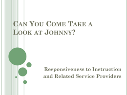 Can You Come Take a Look at Johnny: