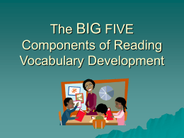 The Big 5 Components of Reading