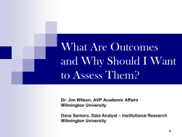 What Are Outcomes and Why Should I Want to Assess …