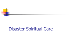 Disaster Spiritual Care - Disaster Chaplain