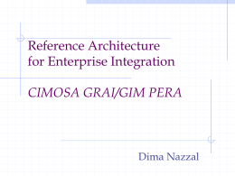 GERAM:General Enterprise Reference Architecture …